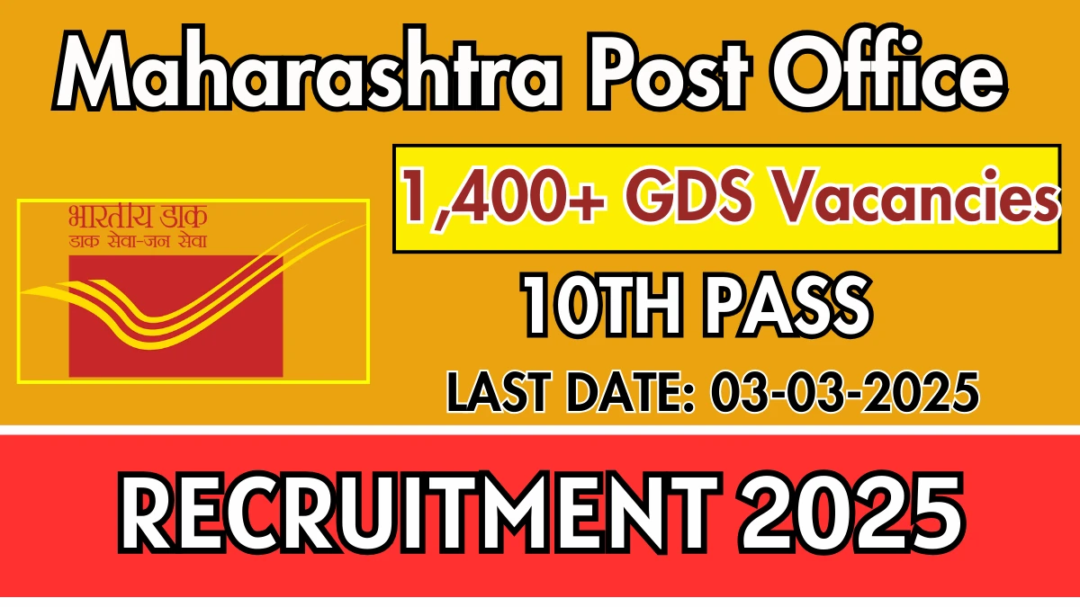 Maharashtra Post Office GDS Recruitment 2025 - Post 1498